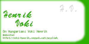 henrik voki business card